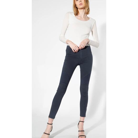 BEULAH STYLE Moto Jeggings in Midnight Blue size Small, NEW, Best Seller! - Picture 1 of 10